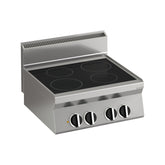 Mașină de gătit electrică, de banc, cu 4 plite vitro ceramice, Linia 650, Silko